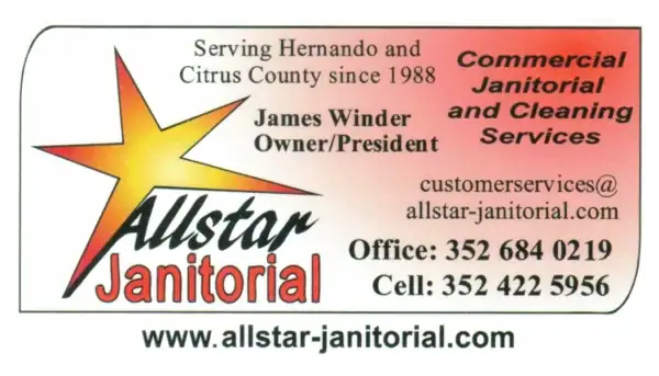 All Star Janitorial business card