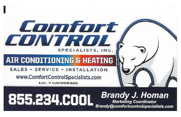 Comfort Control biz card