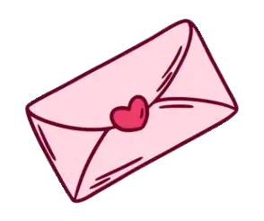Envelope with heart on it