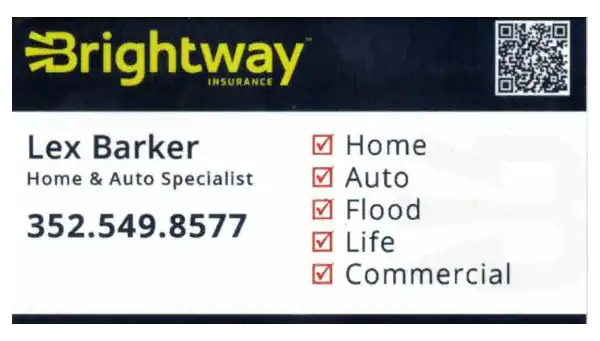 Brightway - Lex Barker business card
