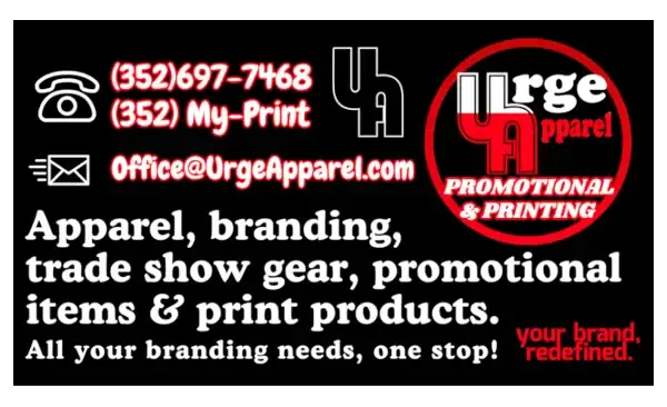 Urge Apparel business card