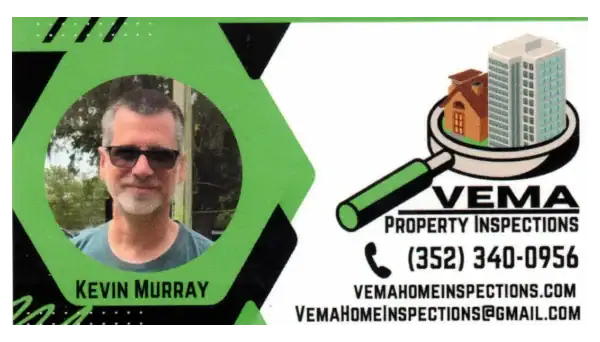 VEMA Property Inspections business card